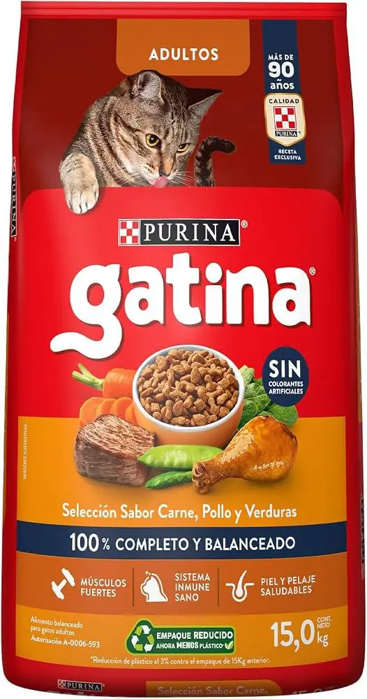 ALIM. GATO GATINA BULTO 15 KG.