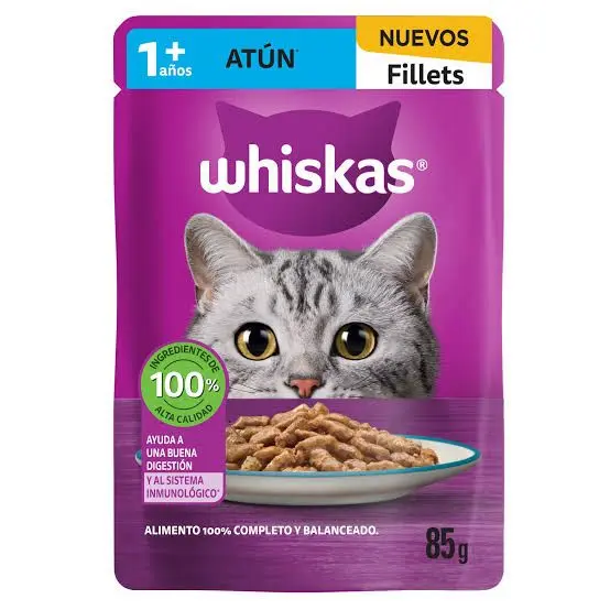 ALIM. GATO WHISKAS SOBRE ATUN 12/85 GR.
