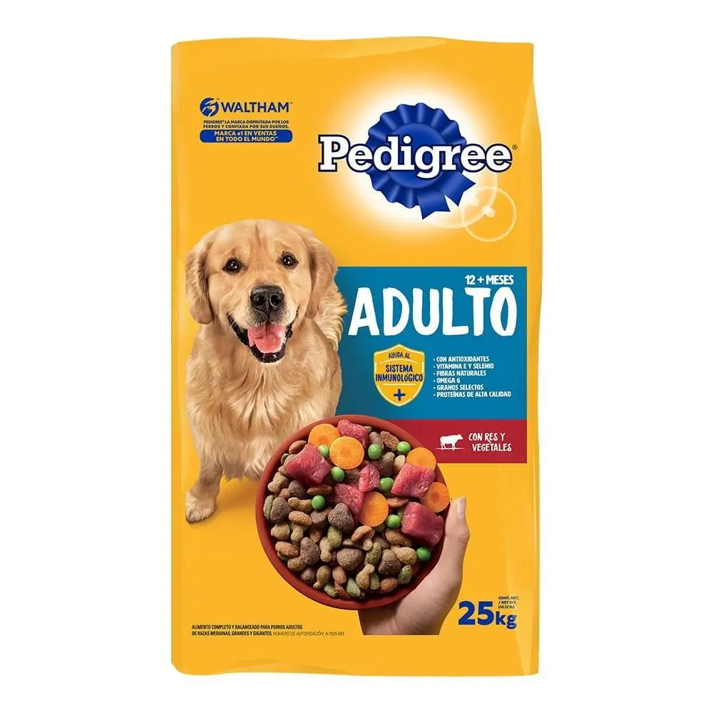 ALIM. PERRO PEDIGREE ADULTO BULTO 25 KG.