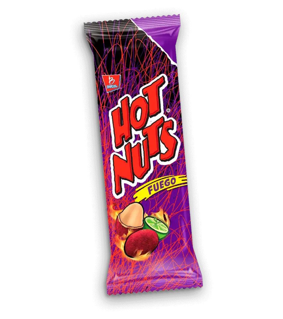 BOT. BARCEL CACAH. HOT NUTS FUEGO 115 GR.