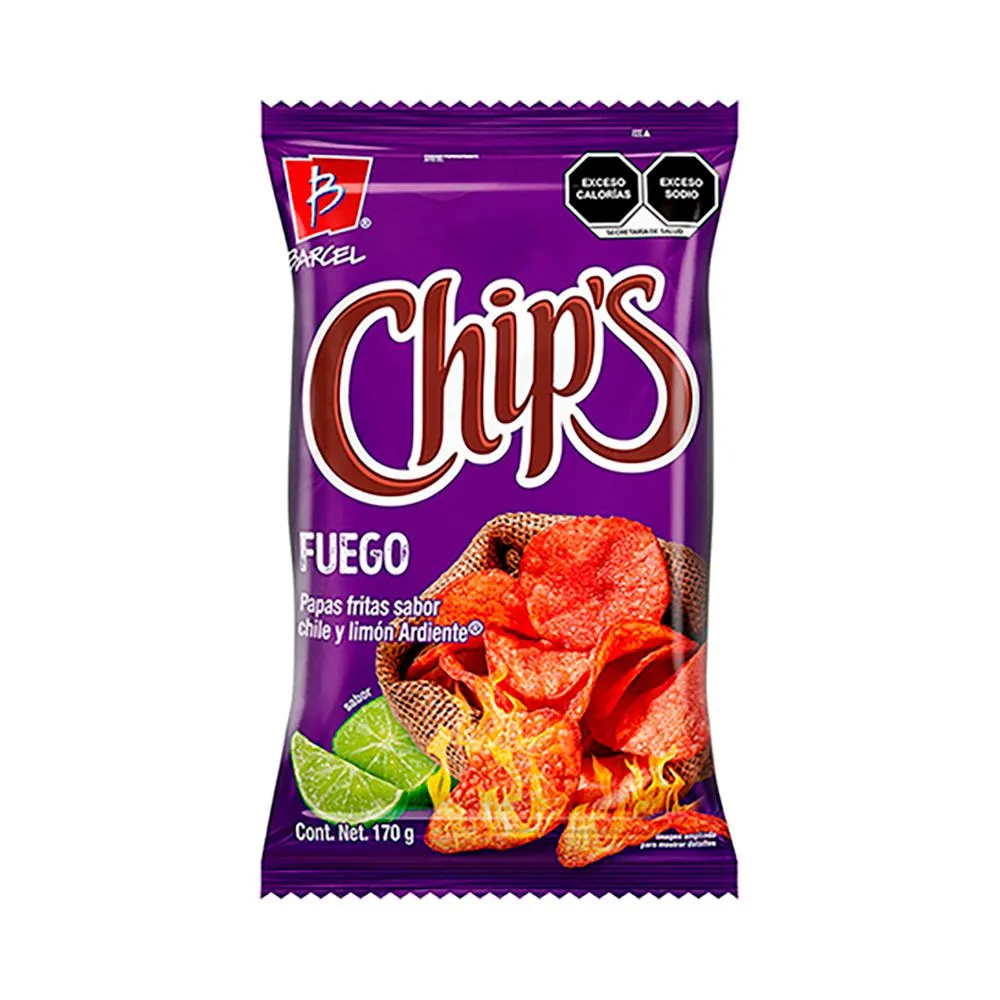 BOT. BARCEL CHIPS FUEGO 170 GR.