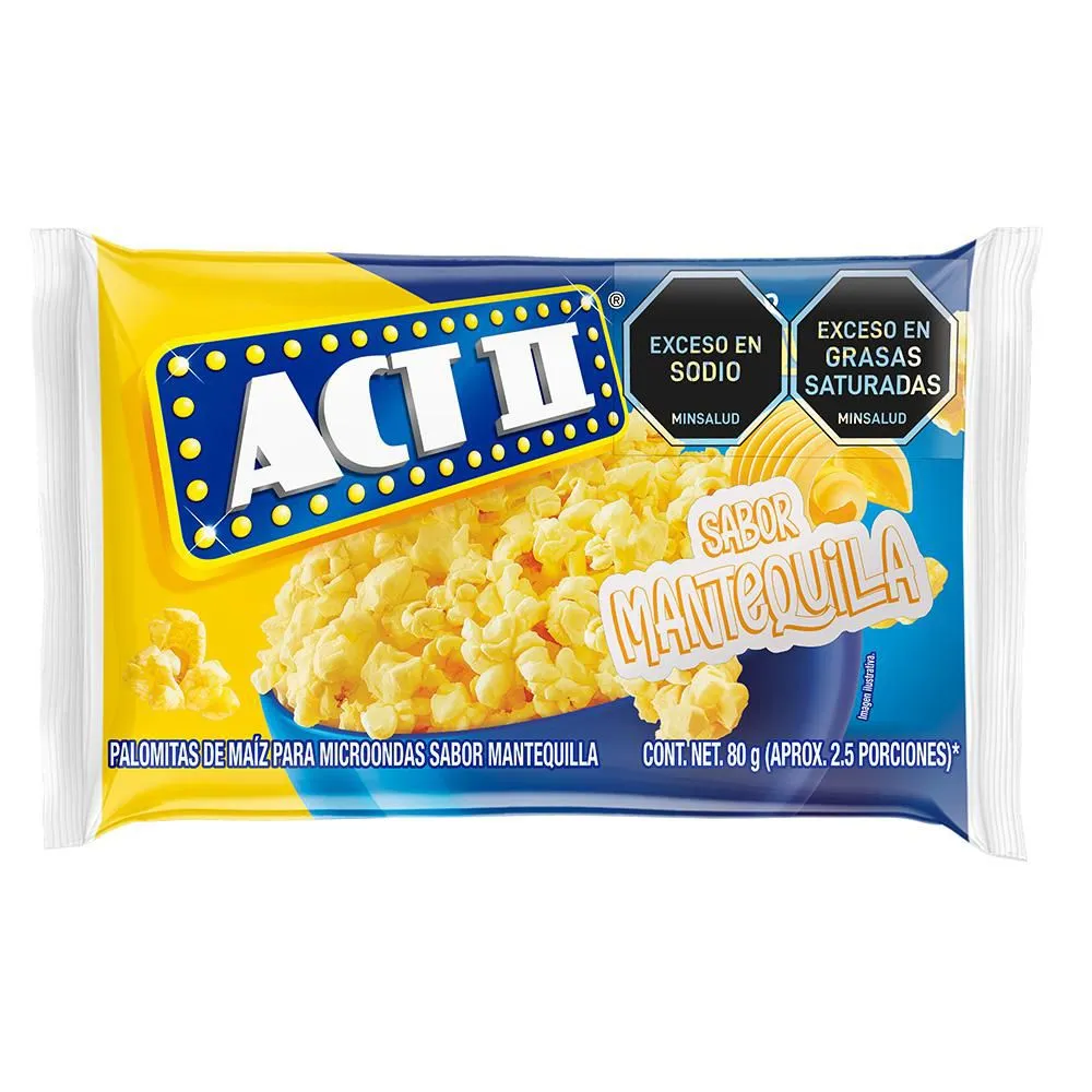 BOT. PALOMITAS ACT II MANTEQUILLA 80 GR.