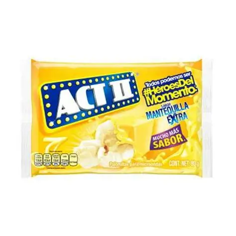BOT. PALOMITAS ACT II MANTEQUILLA EXTRA 80 GR.