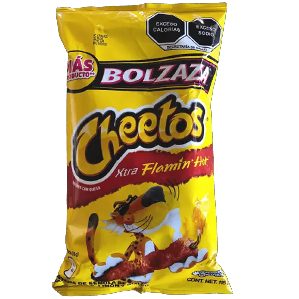 BOT. SABRITAS CHEETOS FLAMING BOLZAZA 115 GR.