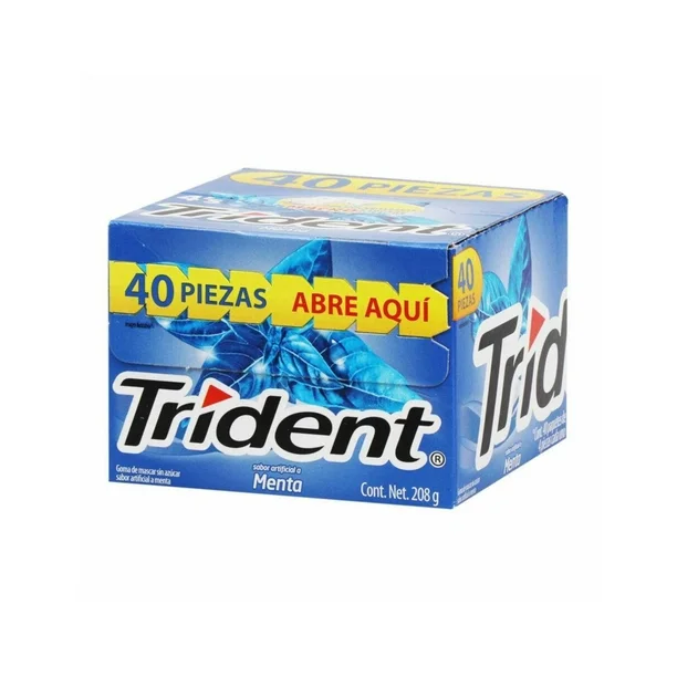 CHIC. TRIDENT MENTA 40 PZAS.