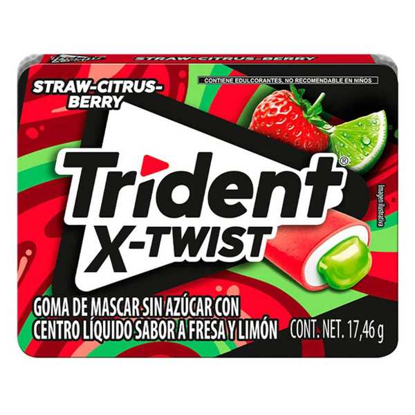 CHIC. TRIDENT X-TWIST CITRUSBERRY FRESA LIMN 8 PZAS.