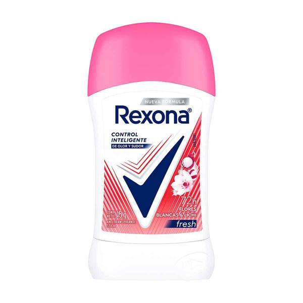 DESO. REXONA BARRA FLORES BLANCAS 12/45 GR.