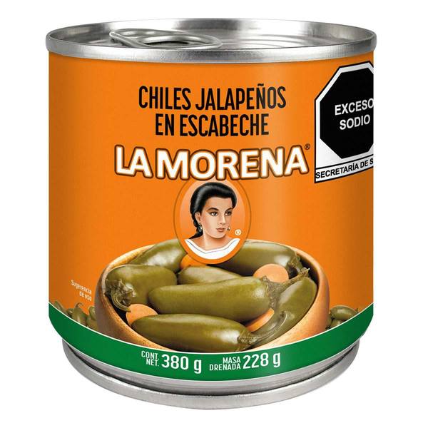 ENL. CHILES JALAPEÑOS LA MORENA 24/380 GR.
