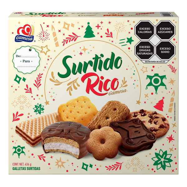 GALL. GAMESA SURTIDO RICO 12/424GR.