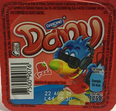 GELATINA DANONE DANY FRESA 125 GR.