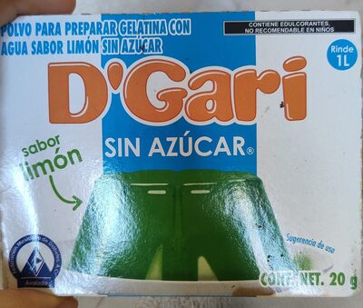 GELATINA GARI SIN AZUCAR LIMON 24/20 GR.