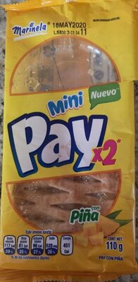 PAN MARINELA PAY DE PIÑA MINI DUO 110 GR.
