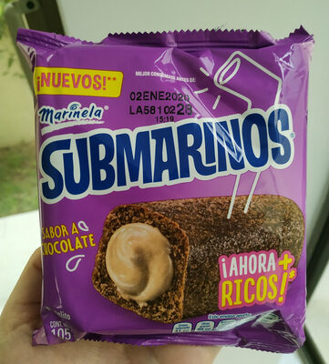 PAN MARINELA SUBMARINO CHOCOLATE 3 PZAS. 155 GR.
