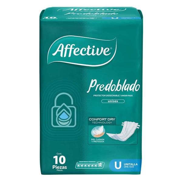 PAÑAL AFFECTIVE PREDOBLADO 6/10 PZAS.