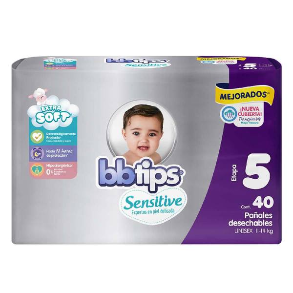 PAÑAL BBTIPS ET5 4/40 PZAS.