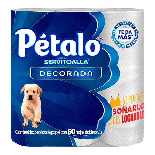 SERVITOALLA PETALO DECORADA 3 PZAS. 12/60 HJ.