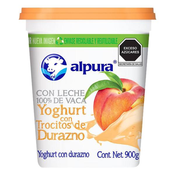 YOG. ALPURA BATIDO DURAZNO 900 GR.