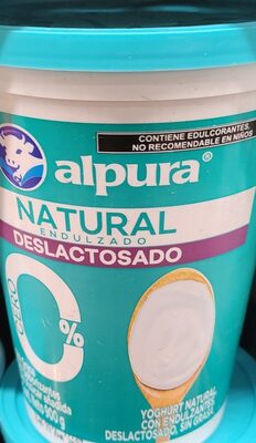 YOG. ALPURA DESLACTOSADO NATURAL 900 GR.