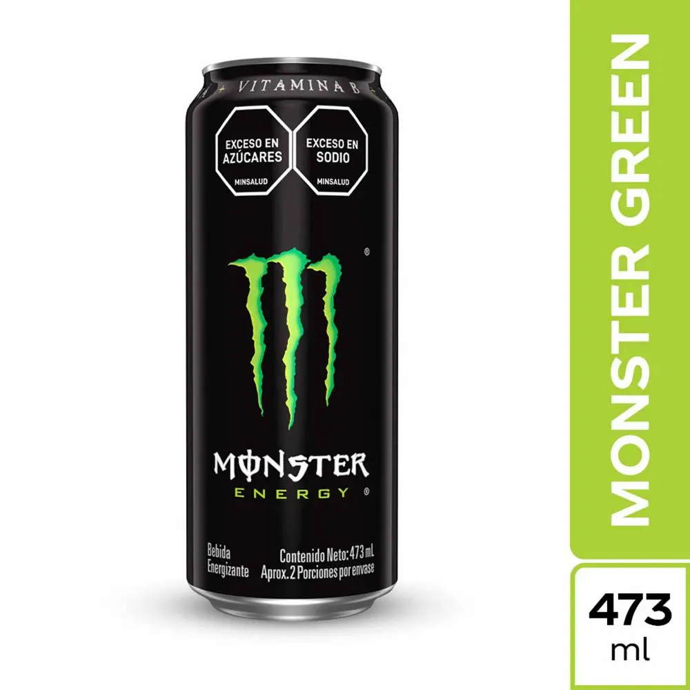 BEB. MONSTER GREEN ENERGY LATA 473 ML.
