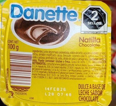 NATILLA DANONE DANETTE CHOCOLATE 100 GR.