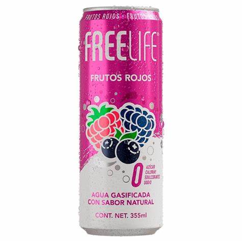 [0002439] AGUA GASIFICADA FREELIFE FRUTOS ROJOS 355ML