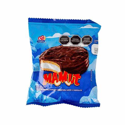 [0001911] GALLETA CON MALVAVISCO Y COBERTURA SABOR CHOCOLATE MAMUT 44GR