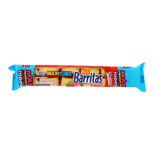 [0002225] MINI BARRITAS FRESA MAXITUBO 222GR 