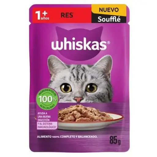 ALIM. GATO WHISKAS SOBRE GATITO RES 85 GR.
