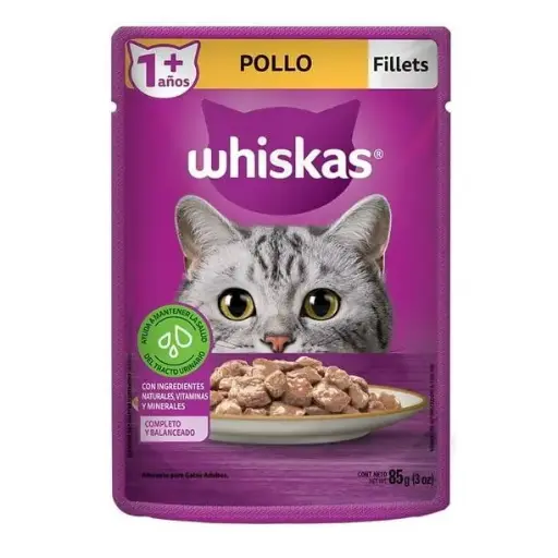 ALIM. GATO WHISKAS SOBRE POLLO 12/85 GR.