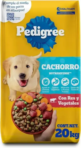 ALIM. PERRO PEDIGREE CACHORRO BULTO 20 KG.