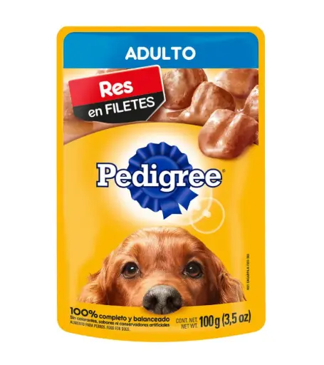 ALIM. PERRO PEDIGREE SOBRE ADULTO RES 12/100 GR.