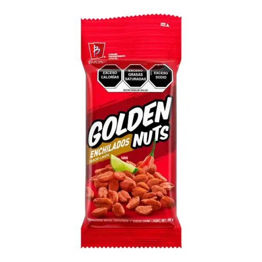 BOT. BARCEL CACAH. GOLDEN NUTS ENCHILADOS 110 GR.