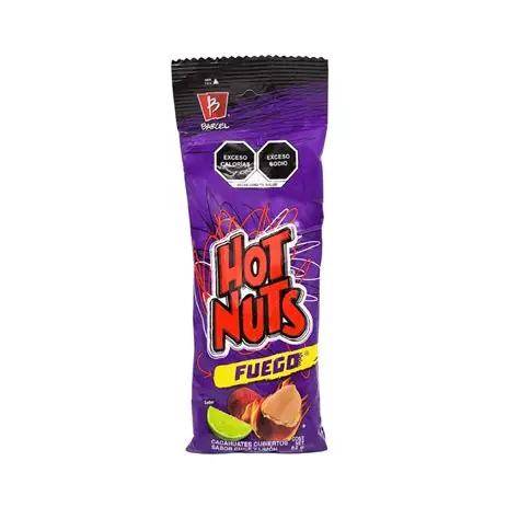 BOT. BARCEL CACAH. HOT NUTS FUEGO 82 GR.
