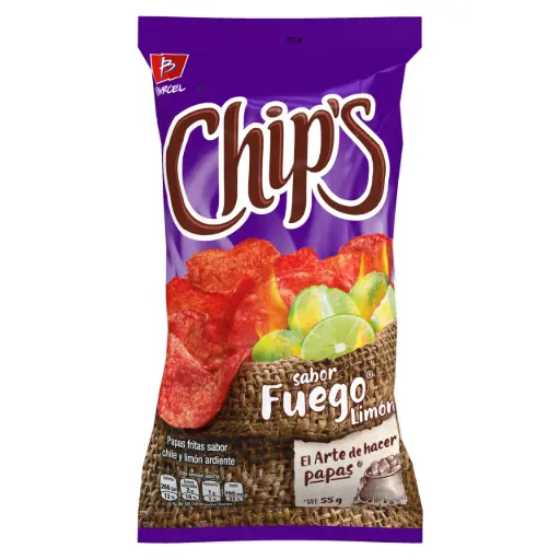 BOT. BARCEL CHIPS FUEGO 52 GR.