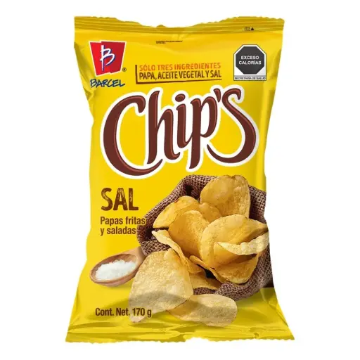 BOT. BARCEL CHIPS SAL 170 GR.