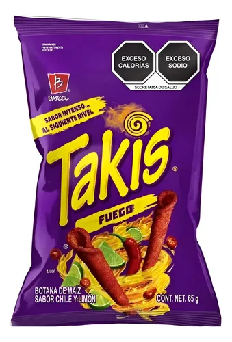 BOT. BARCEL TAKIS FUEGO 70 GR.