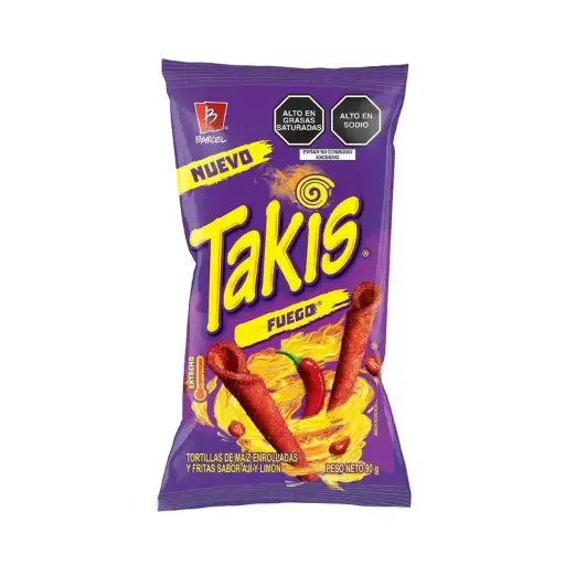 BOT. BARCEL TAKIS FUEGO 90 GR.