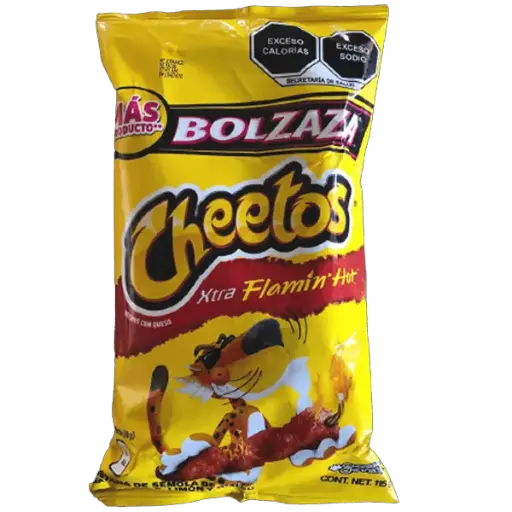 BOT. SABRITAS CHEETOS FLAMING BOLZAZA 115 GR.