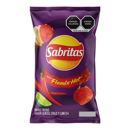 BOT. SABRITAS PAPAS FLAMING HOT 45 GR.