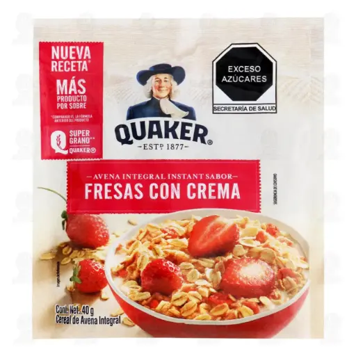 CER. AVENA QUAKER FRESA CREMA 12/6/40 GR.