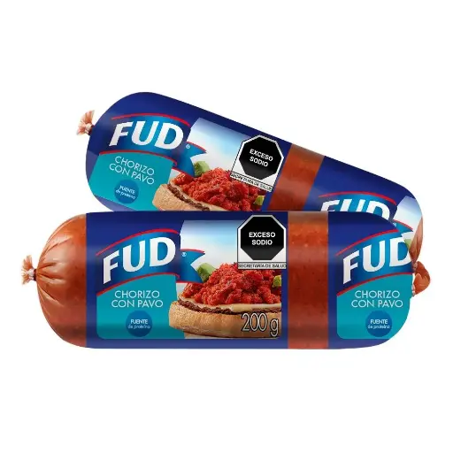 CF. CHORIZO FUD PAVO 2 PZAS 200 GR.
