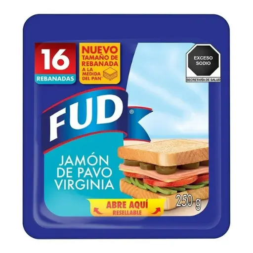 CF. PECHUGA DE PAVO FUD VIRGINIA 250 GR.
