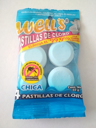 [0000391] WELL´S PASTILLAS DE CLORO 4PZ