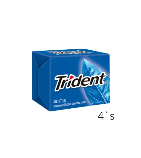 CHIC. TRIDENT MENTA 4S (SUELTO)