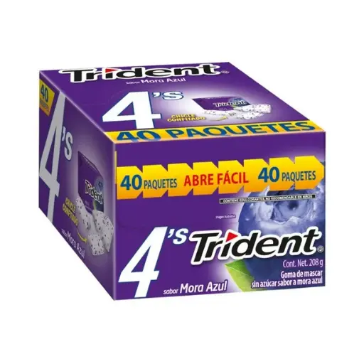 CHIC. TRIDENT MORA AZUL 40 PZAS.