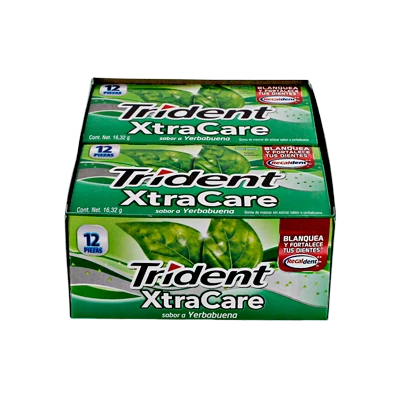 CHIC. TRIDENT XTRACARE YERBABUENA 12 PZAS.