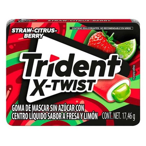 CHIC. TRIDENT X-TWIST CITRUSBERRY FRESA LIMN 8 PZAS.