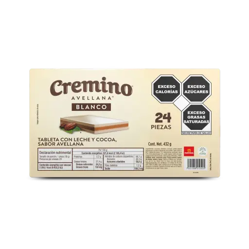 CHOC. CREMINO AVELLANA BLANCO 18 GR.