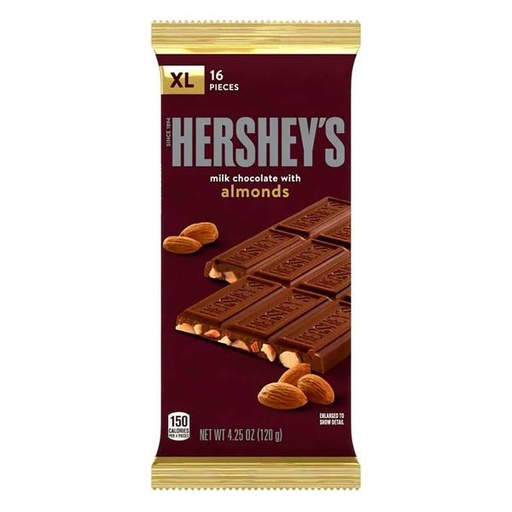 CHOC. HERSHEYS BARRA ALMENDRA 14/6/27 GR.