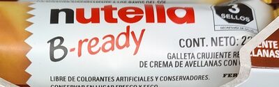 CHOC. KINDER NUTELLA B-READY 22 GR.